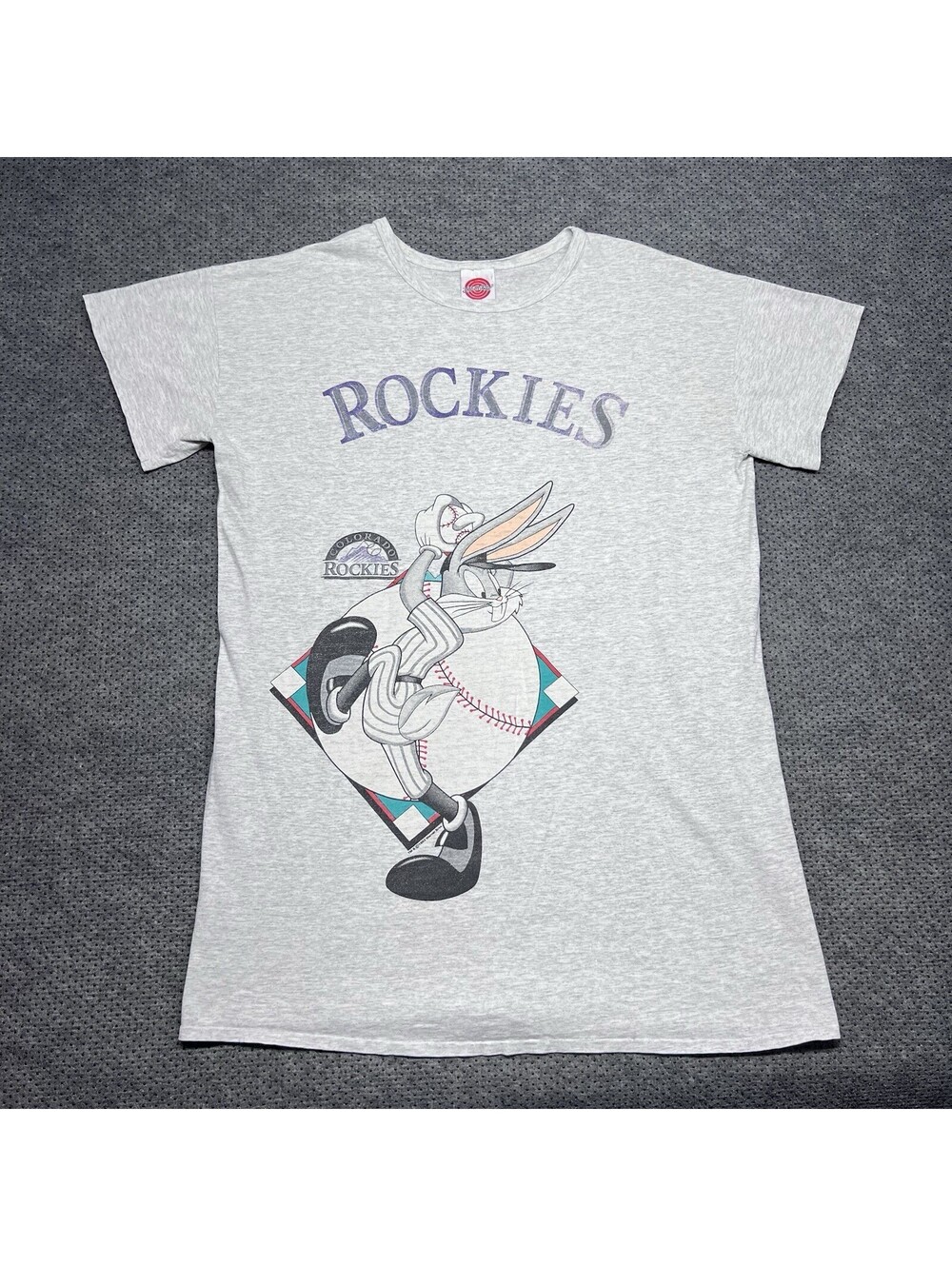 Vintage 1983 Colorado Rockies Baseball Bugs Bunny T-Shirt XL RARE MENS GRAY